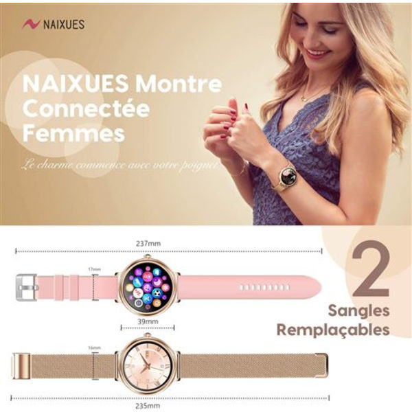 Chronus CF80 Smartwatch - Tanche Fitness Tracker - Guld - Chronu