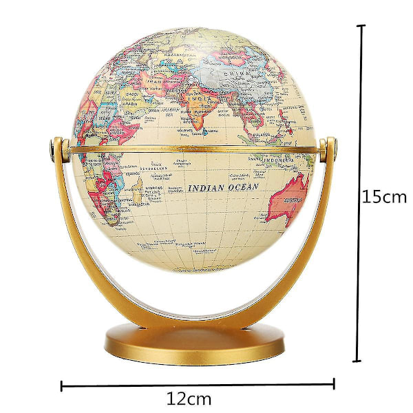 Verdensglobus Jord Oseankart Med Roterende Stativ Geografi Vitenskap Pedagogisk Utstyr