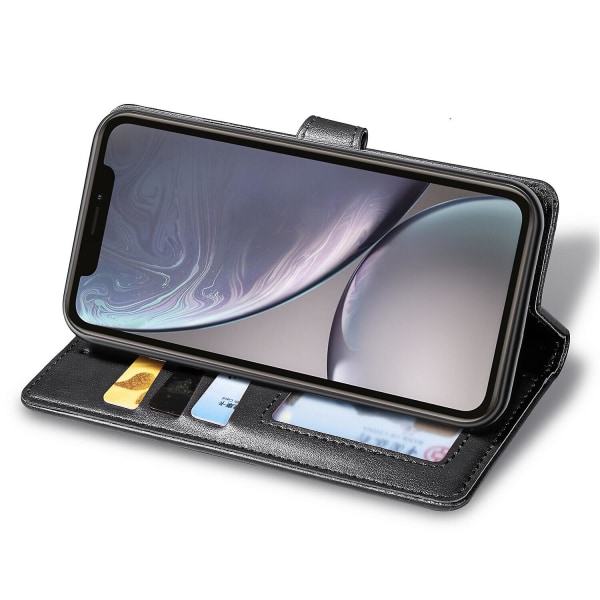 Etui til iPhone Xr Retro Flip Wallet Magnetisk Bumper