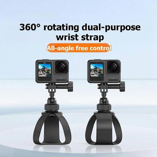 360° roterende håndleddsstropp håndfeste for GoPro 2-i-1 håndleddsstropp kamerafeste for Insta360 Black