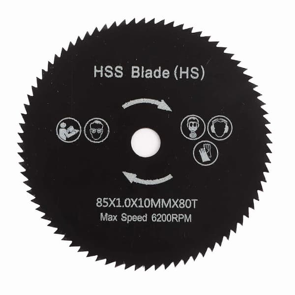 [LCS]85mm 80T Tænder Rustfrit Stål Rundsavklinge Træskæreværktøj Borediameter 10mm