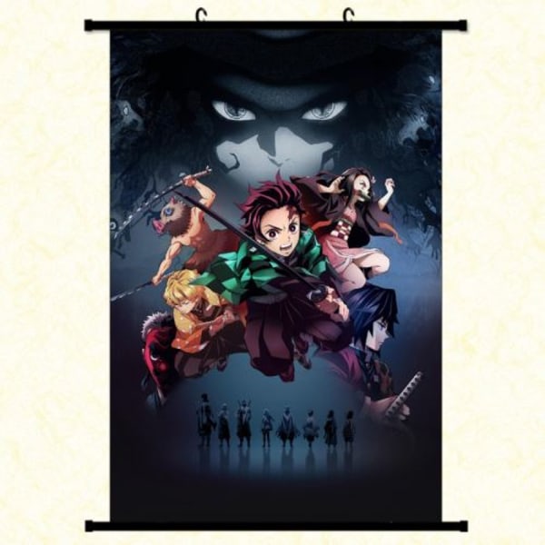 Vattentät Canvas Poster med PVC-ram - Demon Slayer (# 813)