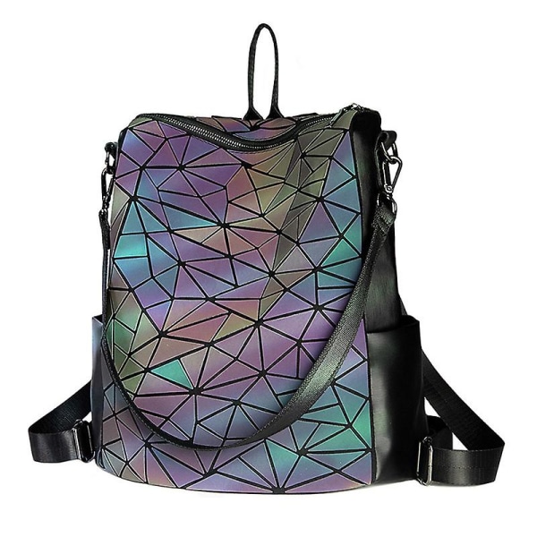 Geometrisk lysande reflekterande ryggsäck, axelväska för kvinnor