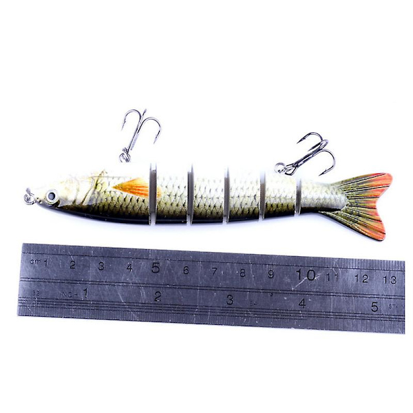 1 stk 12,7 cm 6-leddet Saltvandsfiskelokker Agnfisk Kunstig Fisk Minnow Ørred Swimbaits 3