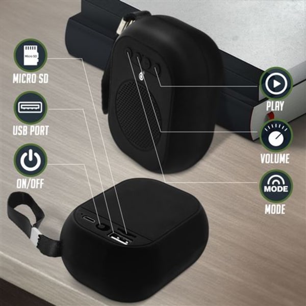 F4314 Ultrakompakt Micro-SD / USB Audio Bluetooth Högtalare Mikrofon