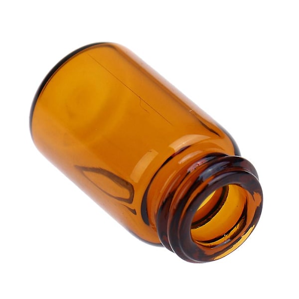 10 stk./lot Tom 2 ml Mini Ravfarvet Glasflaske B