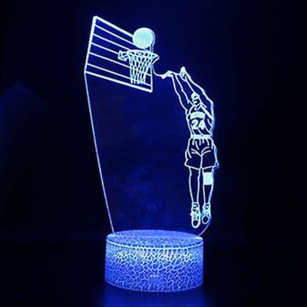 3D Touch-lampa Nattlampor för barn 7 färger med fjärrkontroll - B