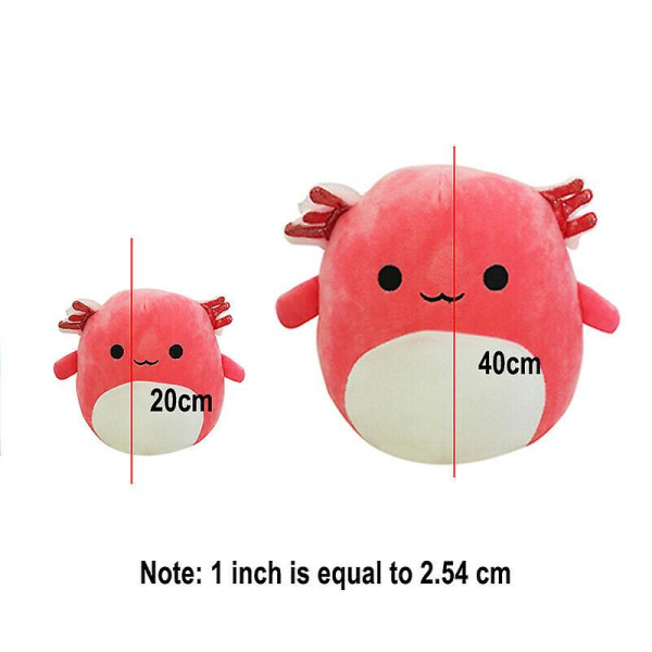 Fyllda plysch Axolotl krickgrön Anastasia Doll Mjuk Squishmallow Toys Present red 40cm