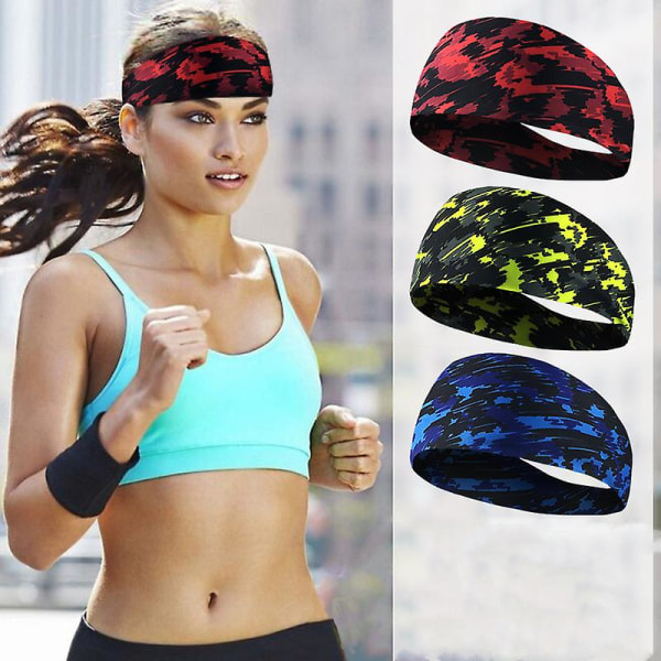 Absorberande Cykling Yoga Sport Svettband Huvudband Herr Svettband Green