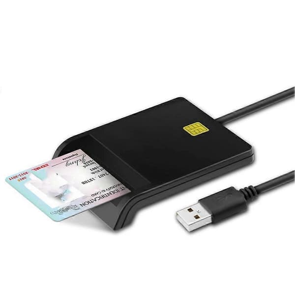 USB Smartkortlæser til bankkort IC/ID EMV-kortlæser høj kvalitet til Windows 7 8 10 til Linux As Shown