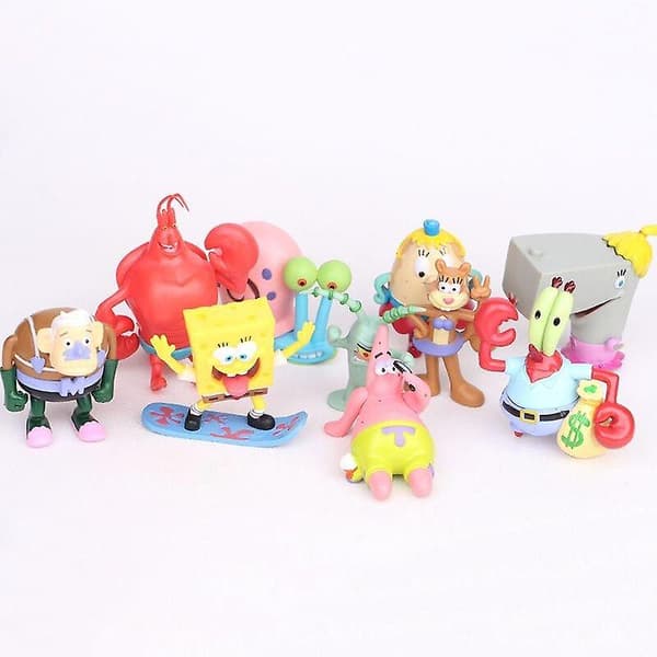 [LCS]Svampebob 12 STK Actionfigur Leker Barnegave