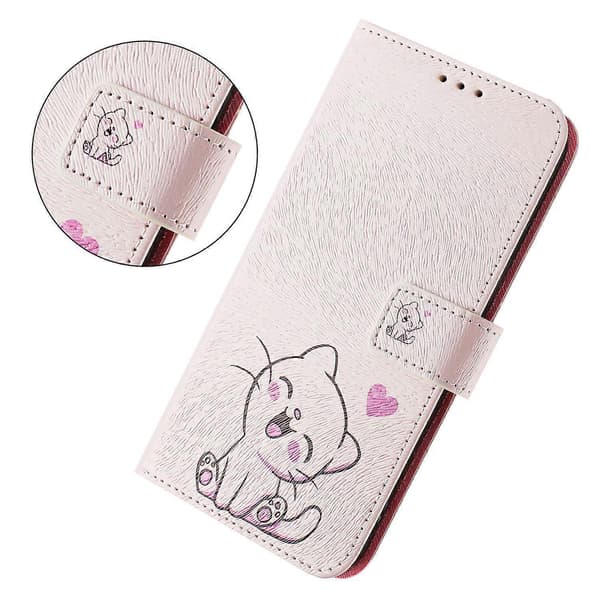 [LCS]Till Samsung Galaxy A26 5G Fodral Mönstertryck Plånboksfodral med Rem Multicolor Cute Cat