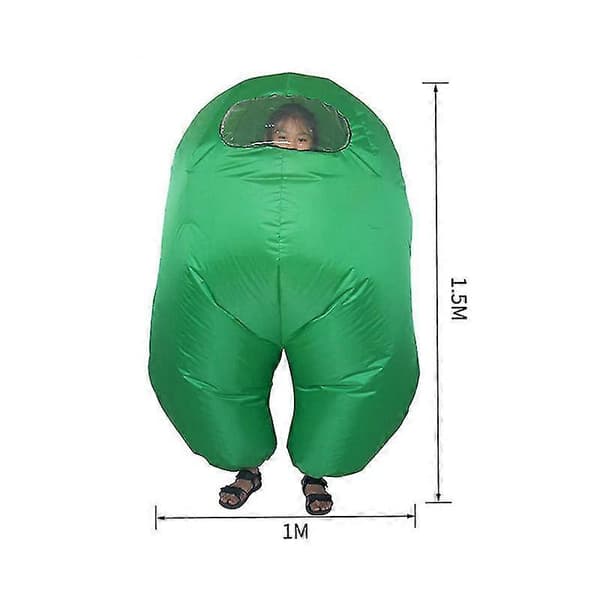 [LCS] Oppustelig Among Us-kostume til børn, heldragt, Halloween, Cosplay-kostumer, orange