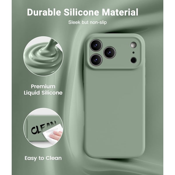 [LCS] Ultra-thin MagSafe Case for iPhone 17 Pro Max - Soft Liquid Silicone Protective Cover iPhone 17 Pro Max iPhone 17 Pro Max Vert calke