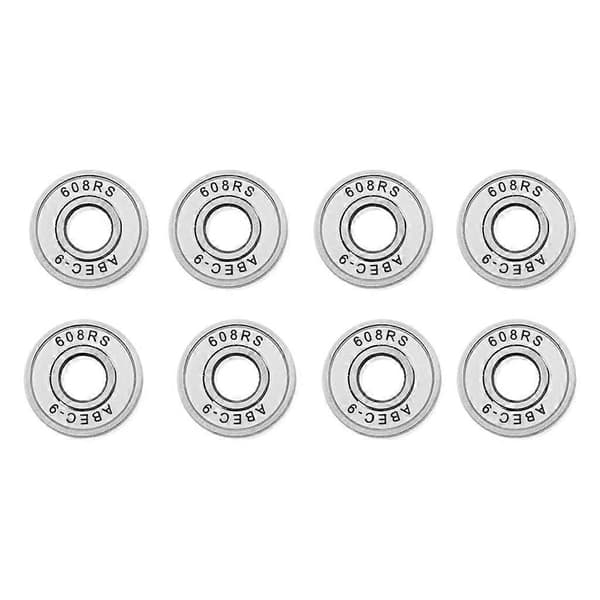 16-pack friktionsfria ABEC 9-kullager för skateboard och rullskridskor White