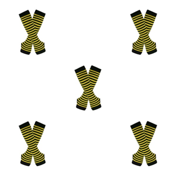 1/2/3/5 Polvikorkeat sukat paksuille reisille, helpot pukea ja tekevät keltaisen ja mustan 5Set yellow and black