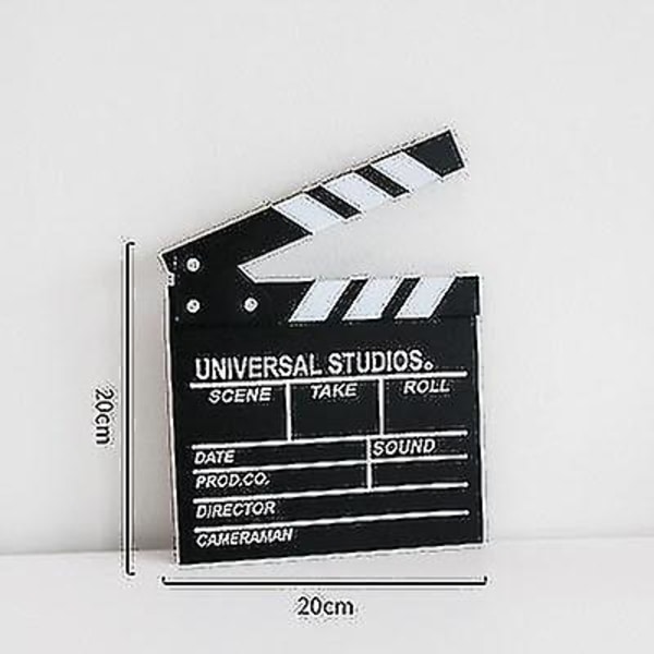 Professionell Vintage TV Film Movie Klappbräda Skiffer Cut Prop Regissör Klappbräda - Svart