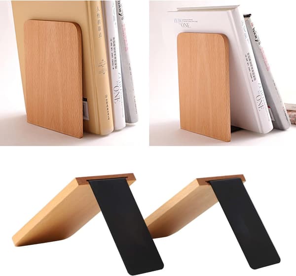 [LCS] Wooden Bookends, Creative Bamboo Bookends, Handmade from Beech