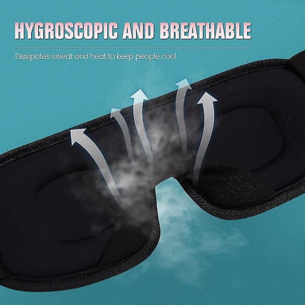 3D Sovmask Reseskydd Ögonmask För Att Sova Ögonbindel Ögonskydd Nattmask Sovmask Ögonlapp Black