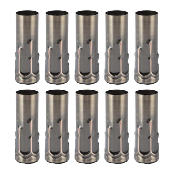 10 stk. E14 metalrør til stearinlyslampeholder Lampefod Belysningstilbehør 25x80mm Bronze