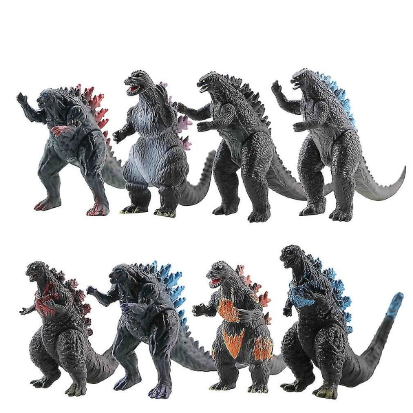 8st Godzilla Figurleksak King Of Dinosaur Monsters Model Doll Or