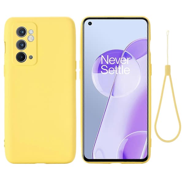 [LCS]För OnePlus 9RT 5G Enfärgat Flytande Silikonfodral Yellow