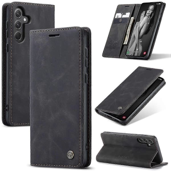[LCS]Samsung Galaxy A56 5G cover med læderstander og kortopbevaring Multicolor Style B
