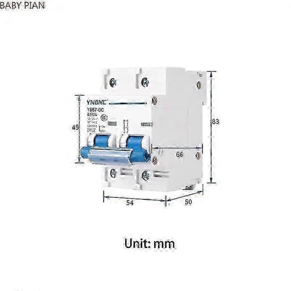 2P 100A-250A DC Strømafbryder 12V-120V til Solcelle RV Batterisystem & Solceller 2P -Photovoltaic- 32A