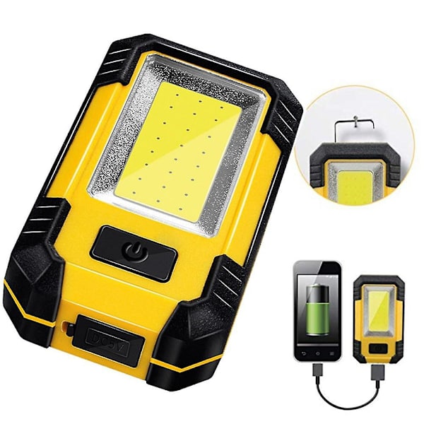 Portabel LED-ficklampa USB Uppladdningsbar Justerbar Vattentät Campinglykta Magnetkrok