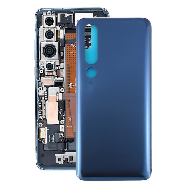Batteribagside af glasmateriale, kompatibel med Xiaomi Mi 10 Pro 5G / Mi 10 5G (Grå)