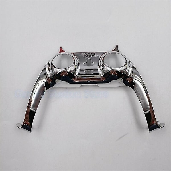 1 stk. elektroplettert gamepad-deksel for PS5, front midtre kontroller erstatning dekorativt skall for Playstation 5 spilltilbehør Silver