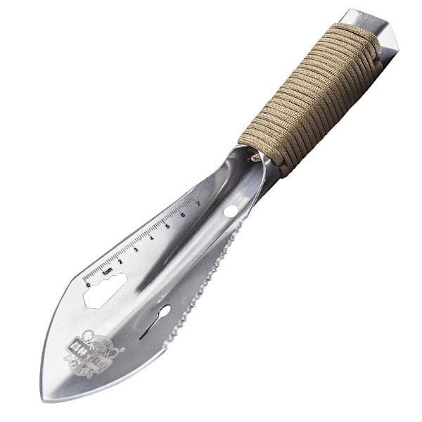 Hagespade, bærbar metall hagespade gravemaskin mini rustfritt stål spade for hagearbeid camping jordbruk (svart)