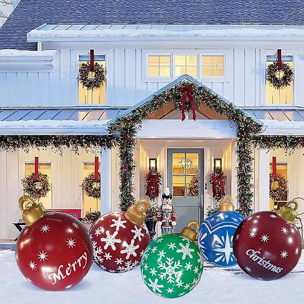 Julgranskula Uppblåsbara Bollar Utomhus Uppblåsbara Leksaker Jul Trädgårdsdekor