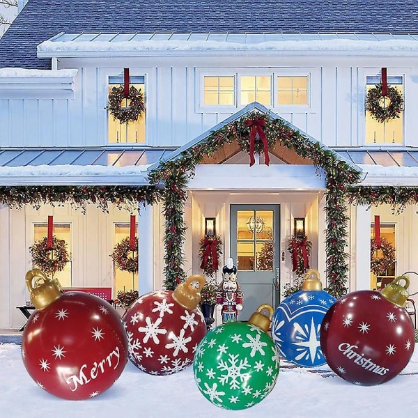 Uppblåsbara julbollar Uppblåsbara leksaker för utomhusbruk Xmas Trädgårdsdekor