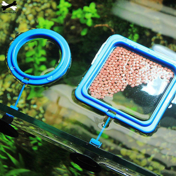 Ny akvariefoderring fisk tank station flytande matbricka matare 3