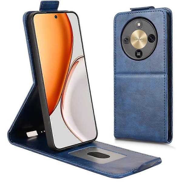 [LCS]For Honor Magic8 Lite 5G/X9d 5G/X70 5G Stativfodral Magnetlås Vertikalt Flip Läder Telefonfodral med