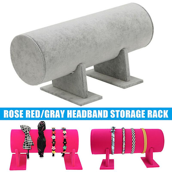 Smyckesdisplay Ställ Hårbandshållare Hårband Showcase Huvudbonader Organizer Dekorativa Kedjor Rose Red