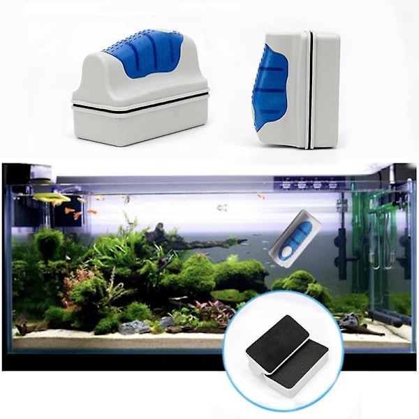 1st Praktisk Flytande Magnetisk Borste Akvarium Fisk Tank Glas Alga