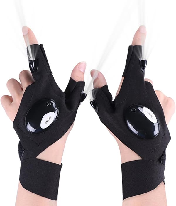 [LCS]LED-handsker kompatible med mænd - Handsker med vandtætte lys til fiskeri