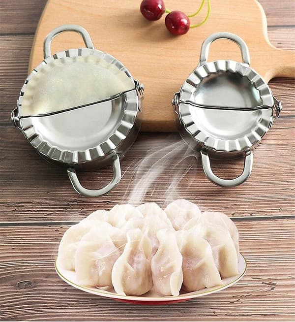[LCS]4st Dumplingverktygssats i rostfritt stål Dumplingpress och skärare Dumplingform|Bakning & Konditori