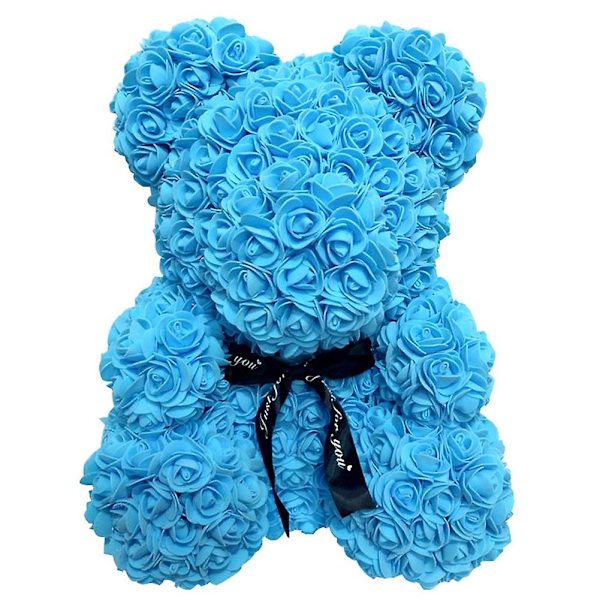25 cm Vaahtomuoviruusu Karhu Romanttinen Kukka Karhu Ystävänpäiväksi Syntymäpäiväksi Häihin ja Vuosipäiviin Blue