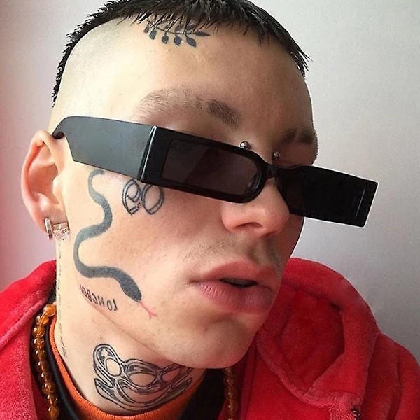 Solglasögon Mode Rektangulära Solglasögon Hip Hop Förare Fiske Khaki