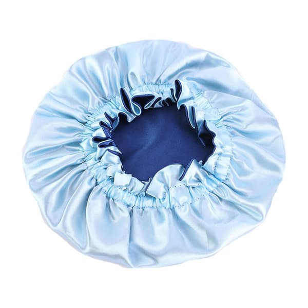 Varm og vindtett sateng sovehette for barn og babyer, sateng hårhette for barn, satenghette for barn light blue