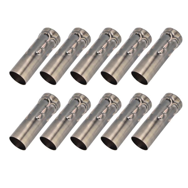 10 stk. E14 metalrør til stearinlyslampeholder Lampefod Belysningstilbehør 25x80mm Bronze