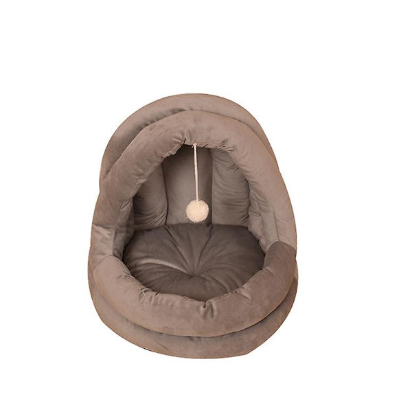 Kattbäddkollektion - Mjuk Inomhus Sluten Täckt Tält/Hus för Katter dark grey M
