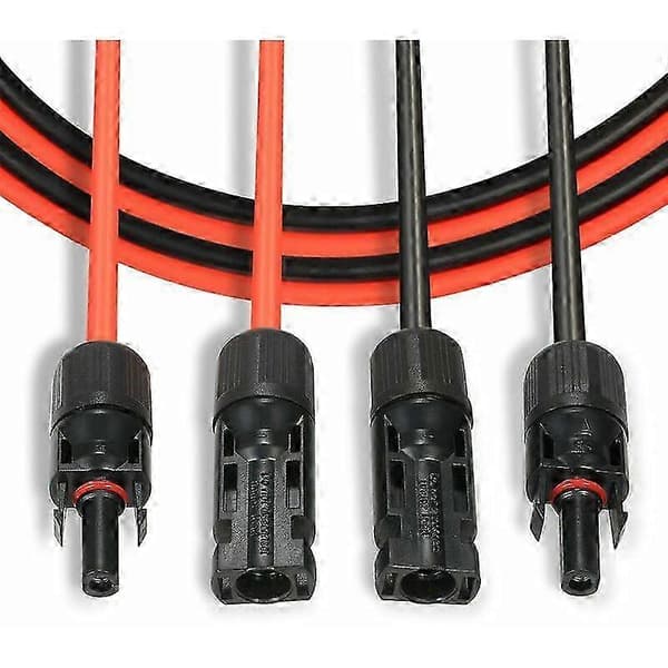 MC4 Forlængerkabel 14AWG 3m/10ft Rød & Sort Par til Solcelleanlæg
