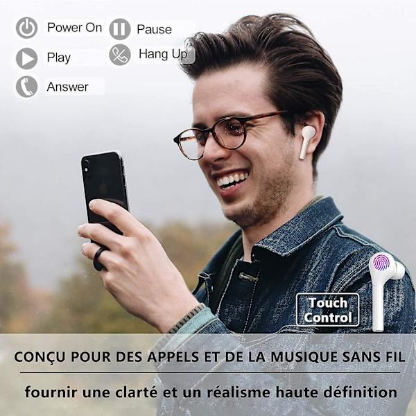 Chronus Bluetooth -kuulokkeet langattomat nappikuulokkeet vedenpitävät Hi