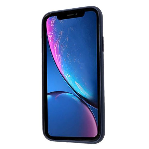 Blødt mørkeblåt flydende silikonecover til din Apple iPhone XR 6.