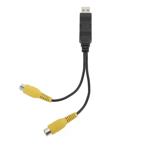 USB til grensesnittkabeladapter HD-video pålitelig kobber slitesterk USB til CVBS videoutgangsadapter for kjøretøy