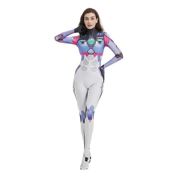[LCS] Overwatch 2 Widowmaker D.va Cosplay Kostume Lycra Bodysuit til Børn og Voksne 2 Child S